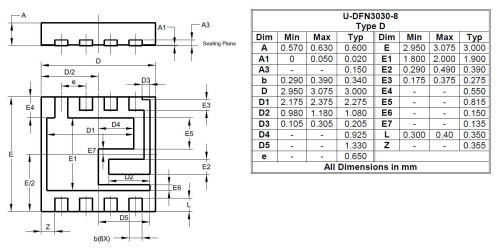 U DFN3030 8 Type D